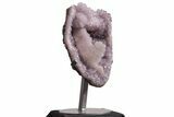 Amethyst Geode Section with Calcite on Metal Stand - Uruguay #209237-4